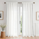 400TC Cotton Sateen Classic Embroidery Cotton Curtain (Set Of 2)