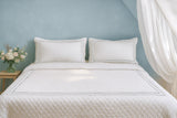 Classic Border Diamond Knitted Cotton Coverlet