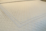 Classic Border Diamond Knitted Cotton Coverlet