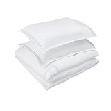 500TC Cotton Double Embroidery Sateen Solid Duvet Cover Set
