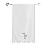 Monogram U Shape Embroidered Bath Towels (Set of 2)