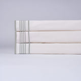 Smart Border 400TC Cotton Embroidery Sateen Solid Sheet Set
