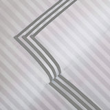400TC Cotton Sateen Triple Edge Embroidery Stripe Duvet Cover Set