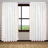 Allena Cotton Scallop Embroidery Curtain (Set Of 2)