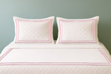 Classic Border Diamond Knitted Cotton Coverlet