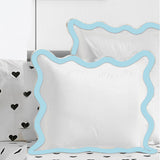 400TC Applique Scalloped Embroidery Cotton Euro Sham