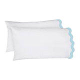 400TC Applique Scalloped Embroidery Cotton Pillowcases (Set Of 2)