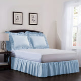 400TC Cotton Sateen Velcro Detachable Ruffle Bed Skirt