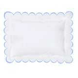 Allena 400TC Cotton Scallop Embroidery Sateen Solid Pillow Sham