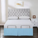 Detachable Wrap Around Polyester Ticking Stripe Tailored Bed Skirt