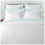 400TC Applique Scalloped Embroidery Cotton Duvet Cover Set
