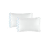 Imaginary Scallop 400TC Cotton Embroidery Sateen Solid Pillowcases (Set Of 2)