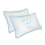 Monogram 400TC Cotton Edge Border Embroidery Pillow Sham