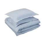 400TC Cotton Luxurious Single Embroidery Sateen Solid Duvet Cover Set