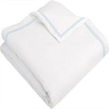 400TC Cotton Triple Edge Embroidery Sateen Solid Duvet Cover Set