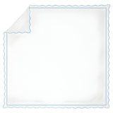 400TC Cotton Scallop Embroidery & Border Sateen Solid Duvet Cover Set