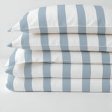 400TC Stripe Border Frame Cotton Sateen Duvet Cover Set