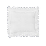 Allena 400TC Cotton Scallop Embroidery Sateen Microcheck Euro Sham
