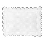 Allena 400TC Cotton Scallop Embroidery Sateen Microcheck Pillow Sham