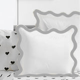 400TC Applique Scalloped Embroidery Cotton Euro Sham
