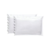 Ashley 400TC Cotton Traingle Embroidery Sateen Solid Pillowcases (Set Of 2)