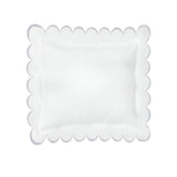 Allena 400TC Cotton Scallop Embroidery Sateen Solid Euro Sham