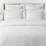 400TC Embroidery Cotton Sateen Solid Duvet Cover Set