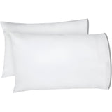 400TC Embroidery Cotton Sateen Solid Pillowcases (Set Of 2)