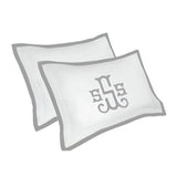 Monogram 400TC Cotton Edge Border Embroidery Pillow Sham