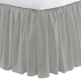400TC Sateen Solid Cotton Gathered Bed Skirt