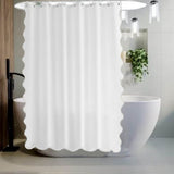Scallop Embroidery Shower Cotton Curtain