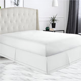 400TC Sateen Solid Cotton Single Embroidered Border Tailored Bed Skirt