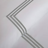 400TC Cotton Triple Embroidery Sateen Solid Duvet Cover Set