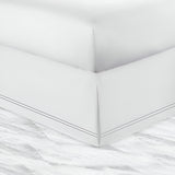 400TC Sateen Solid Cotton Double Embroidered Tailored Bed Skirt