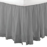 400TC Sateen Solid Cotton Fringe Ruffle Bed Skirt
