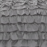 400TC Sateen Solid Cotton Waterfall Ruffle Duvet Cover Set