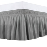 400TC Sateen Solid Cotton Wrap Around Bed Skirt