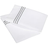 400TC Triple Embroidery Cotton Sateen Pillowcases (Set Of 2)