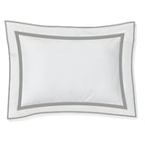 400TC Embroidery & Border Cotton Sateen Solid Duvet Cover Set