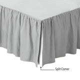 400TC Sateen Solid Cotton Gathered Bed Skirt