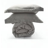 400TC Sateen Solid Cotton Round Duvet Cover Set