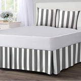 400TC Stripe Border Frame Cotton Sateen Duvet Cover Set