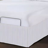 Detachable Wrap Around Polyester Ticking Stripe Tailored Bed Skirt