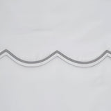 400TC Cotton Scallop Embroidery Sateen Solid Pillow Sham