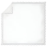 400TC Cotton Scallop Embroidery & Border Sateen Solid Duvet Cover Set