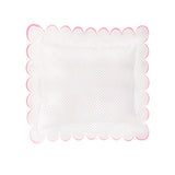 Allena 400TC Cotton Scallop Embroidery Sateen Microcheck Euro Sham