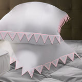 Ashley 400TC Cotton Traingle Embroidery Sateen Solid Euro Pillow Sham