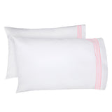 Smart Border 400TC Cotton Embroidery Sateen Solid Pillowcases (Set Of 2)