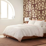 400TC Cotton Sateen Double Scallop Embroidery Duvet Cover Set