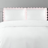 Imaginary Scallop 400TC Cotton Embroidery Sateen Solid Pillow Sham